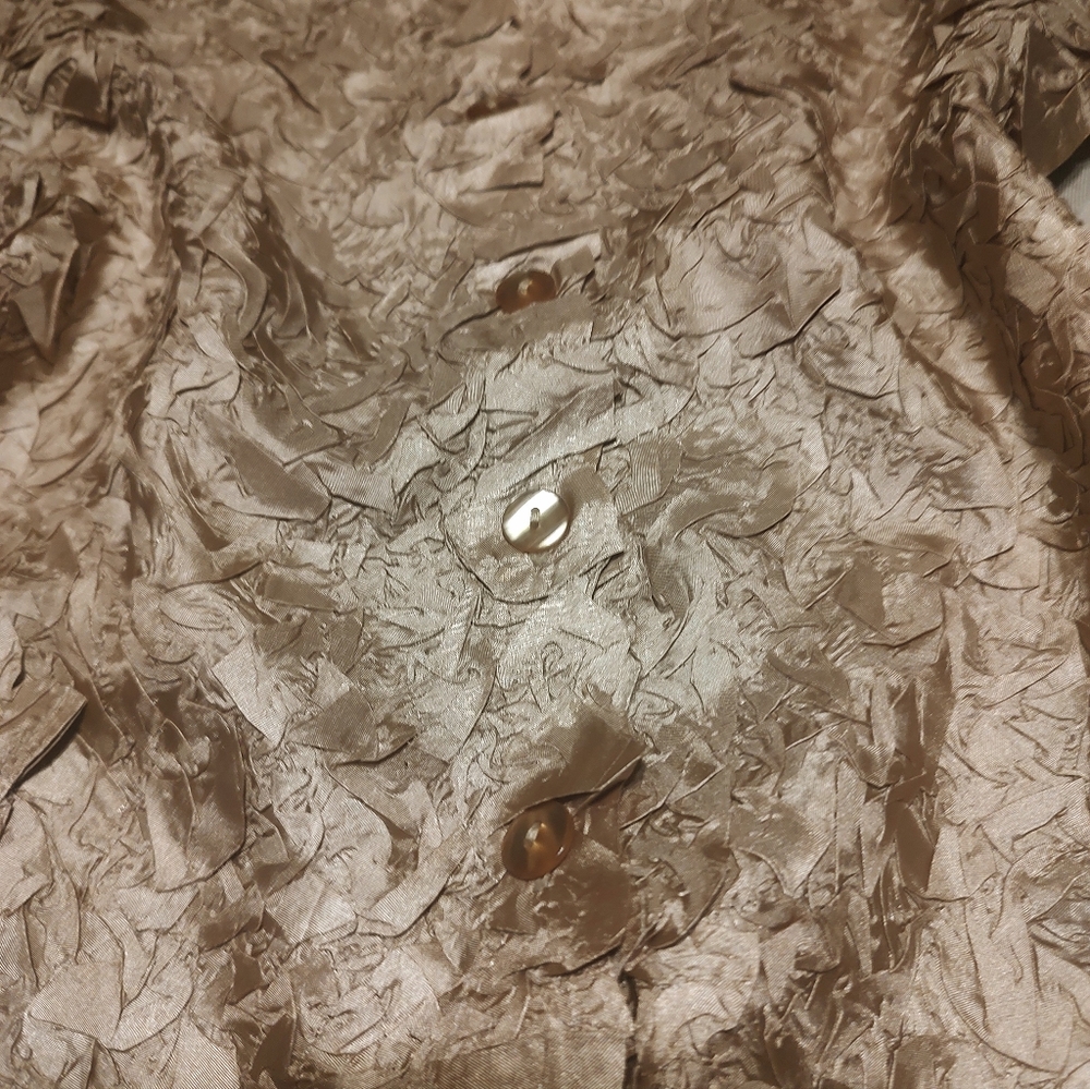 🔸⚜️🔸Stunning Vintage Gold Textured Evening Blouse - S - Picture 12 of 16
